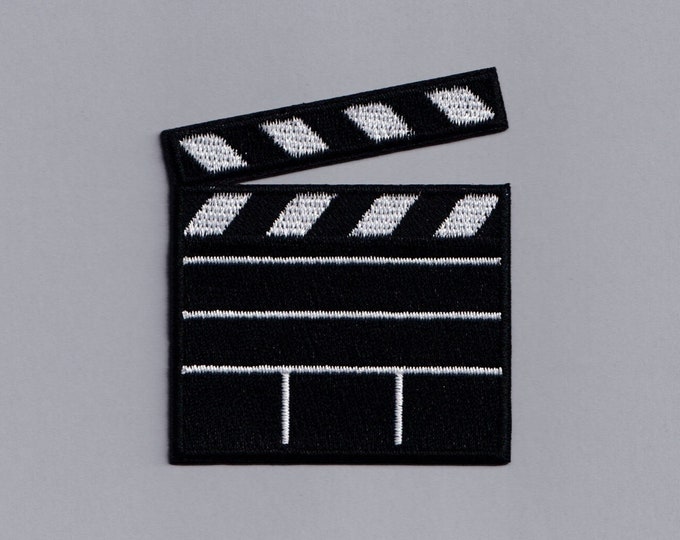 Film Clapperboard Patch Embroidered Iron-on Clapper Board Movie Director Patches