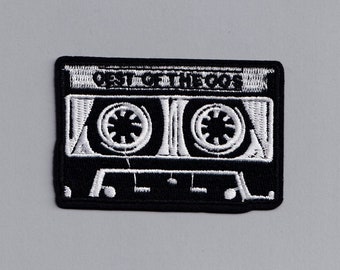 Iron on Cassette Tape Patch Embroidered Retro Music Patch Applique