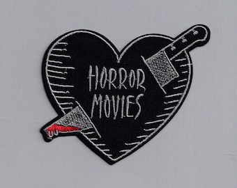 Iron-on Embroidered Horror Movies Heart Patch Applique Film