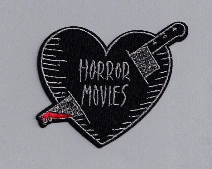 Iron-on Embroidered Horror Movies Heart Patch Applique Film