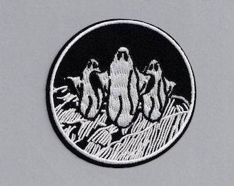 Embroidered Iron-On Ghost Patch Applique Hooded Ghosts Patch for Clothing