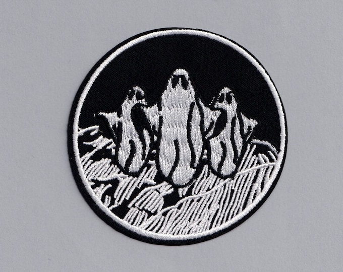 Embroidered Iron-On Ghost Patch Applique Hooded Ghosts Patch for Clothing