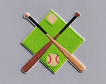 Baseball Field Patch Applique Embroidered Iron-on Baseball Patches