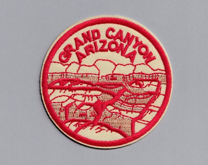 Embroidered Grand Canyon Arizona Iron On Patch for Clothing Luggage Travel Patch Applique