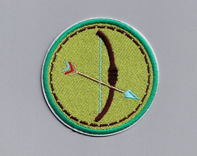 Embroidered Iron-on Archery Patch Applique Bow and Arrow Patches