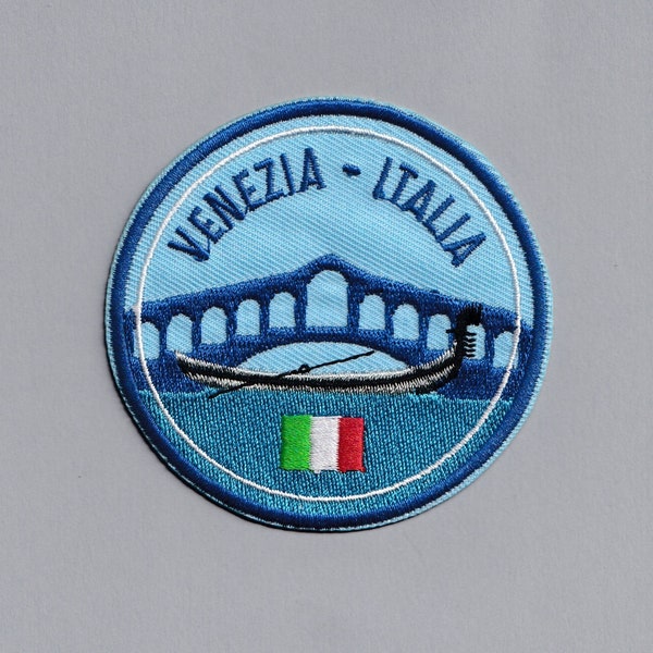 Embroidered Iron-on Venezia Venice Patch for Clothing Travel Italia Backpackers Applique Patch