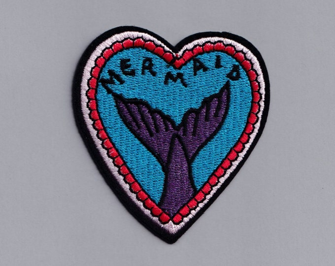 Embroidered Iron-on Mermaid Tail Patch Applique Mermaid Patches