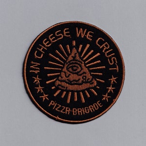 In Cheese We Crust Iron On Embroidered Patch Cheese Lovers Gift Patch Applique