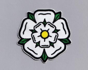 Yorkshire Rose Patch Iron-on Embroidered Yorkshire Patch Applique