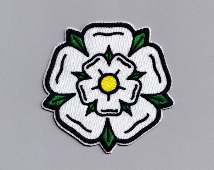 Yorkshire Rose Patch Iron-on Embroidered Yorkshire Patch Applique