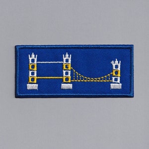 Embroidered Tower Bridge Patch Applique London UK Travel Patch Tower of London