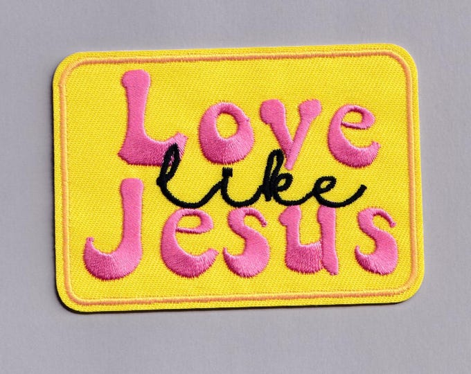Love Like Jesus Patch Iron-on Embroidered Christian Religious Patch Applique Christianity