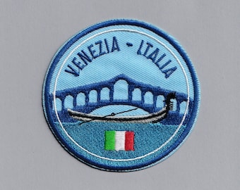 Embroidered Iron-on Venezia Venice Patch for Clothing Travel Italia Backpackers Applique Patch