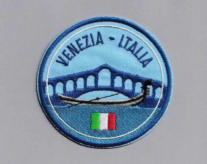 Embroidered Iron-on Venezia Venice Patch for Clothing Travel Italia Backpackers Applique Patch