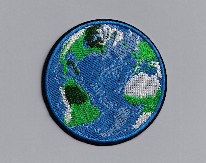 Planet Earth Iron-on Patch Applique Embroidered Environmentalist Patch