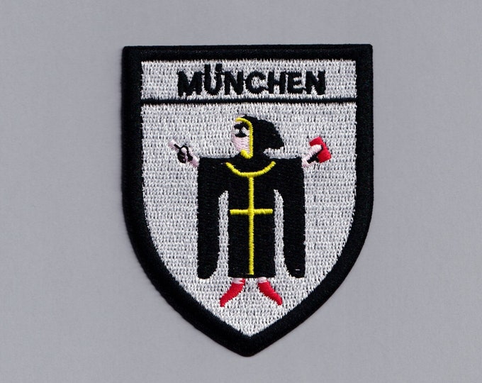 Munich Crest Patch Applique Embroidered Iron-on Germany Travel Backpacking Patch München