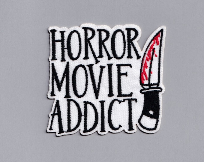 Embroidered Iron-on Horror Movie Addict Patch Applique Horror Films