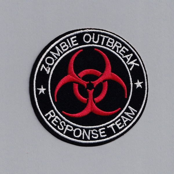 Embroidered Zombie Outbreak Response Team Patch Iron-On Applique Patch