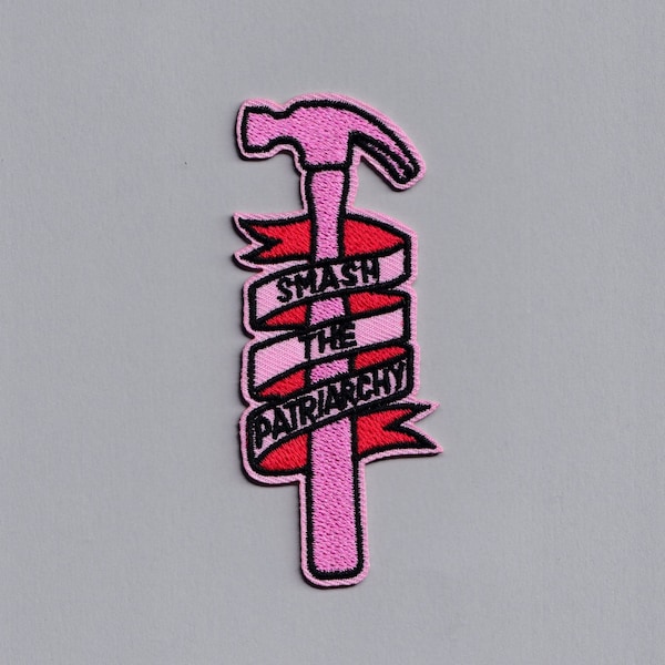 Embroidered Iron-On Smash The Patriarchy Feminist Patch