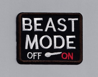 Beast Mode On Patch Applique Iron-on Embroidered Gym Bodybuilding Patch