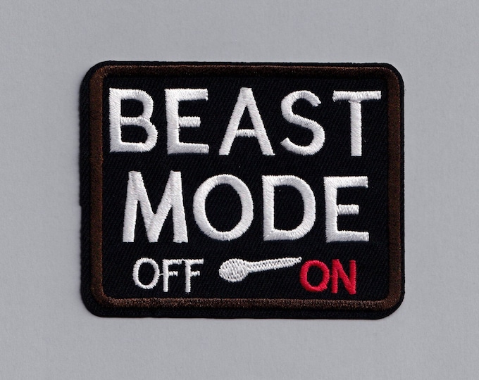 Beast Mode On Patch Applique Iron-on Embroidered Gym Bodybuilding Patch