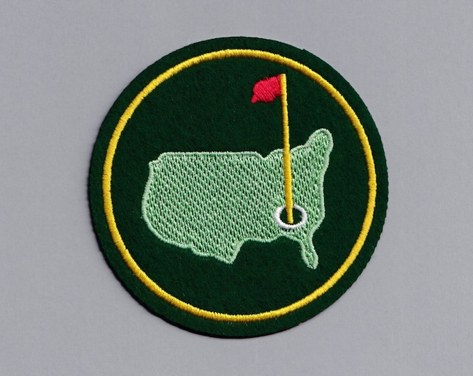 Embroidered Iron-on Green USA Golf Patch Applique Golfin