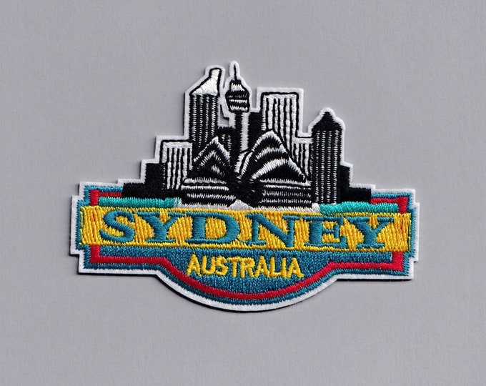 Iron-on Sydney Skyline Australia Patch Applique Embroidered Travel Patch