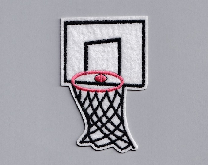 Basketball Hoop Patch Iron-on Embroidered Basketball Patch Applique