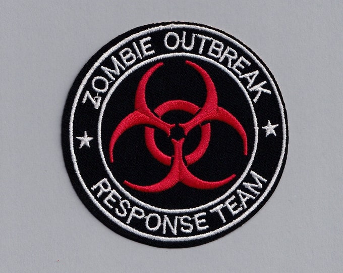 Embroidered Zombie Outbreak Response Team Patch Iron-On Applique Patch