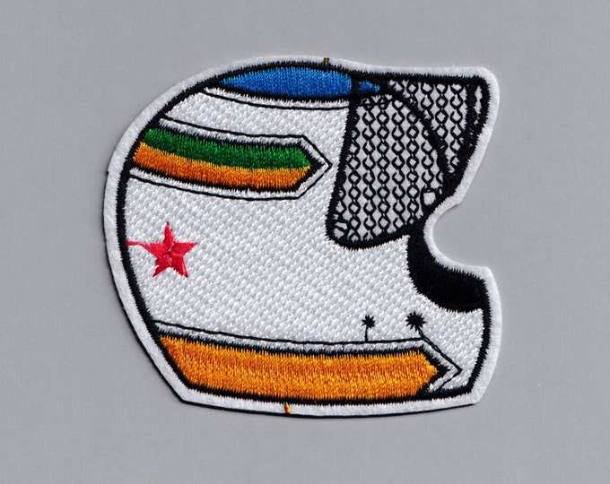 American Football Helmet Patch Embroidered Iron-on Applique