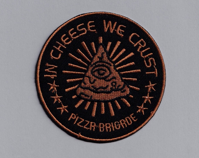 In Cheese We Crust Iron On Embroidered Patch Cheese Lovers Gift Patch Applique