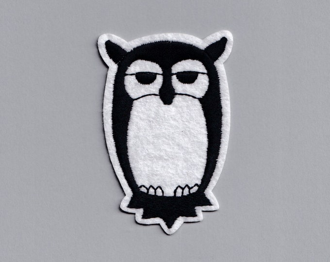 Embroidered Iron-on Owl Patch Applique