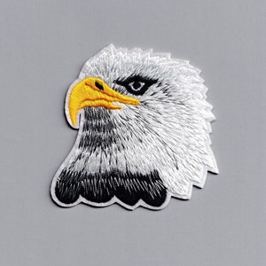 Large Embroidered Eagle Head Patch Iron-on Applique Patch