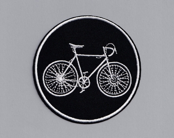 Round Embroidered Racing Bike Bicycle Patch Applique Iron on