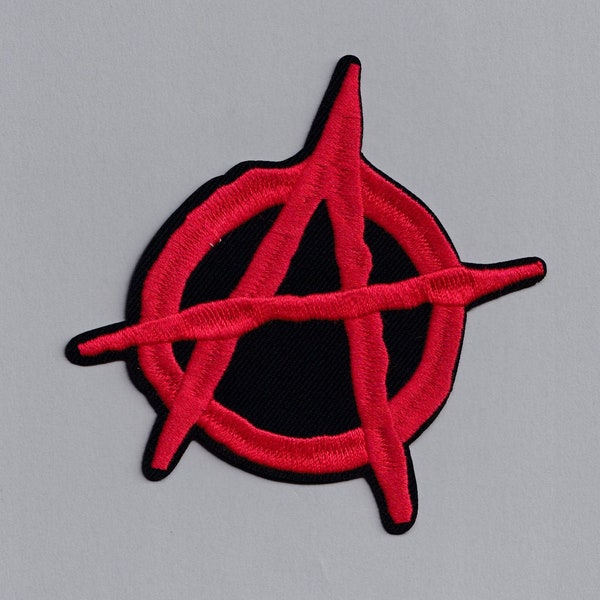 Anarchy Symbol Anarchist Iron On Patch Protest Circle A Anarchism Clothing Patch Applique