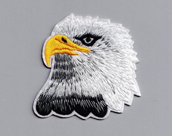 Large Embroidered Eagle Head Patch Iron-on Applique Patch
