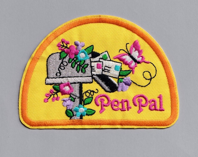 Large Embroidered Pen Pal Patch Applique Iron-on Penpals Gift