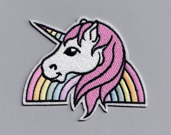 Pastel Rainbow Unicorn Patch Embroidered Iron on Unicorn Patches