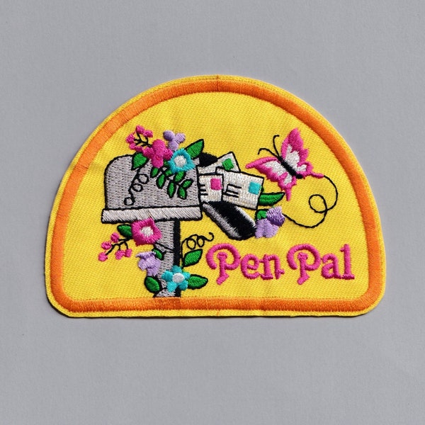 Large Embroidered Pen Pal Patch Applique Iron-on Penpals Gift