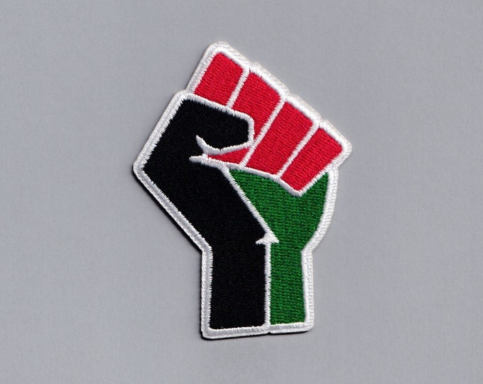Free Gaza Patch Embroidered Iron-on Free Palestine Raised Fist Applique Patches Palestinian Flag