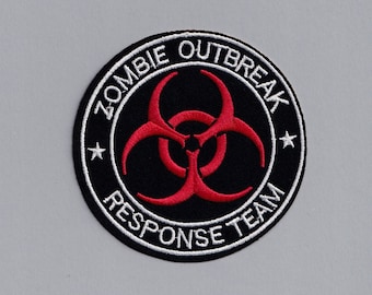 Embroidered Zombie Outbreak Response Team Patch Iron-On Applique Patch