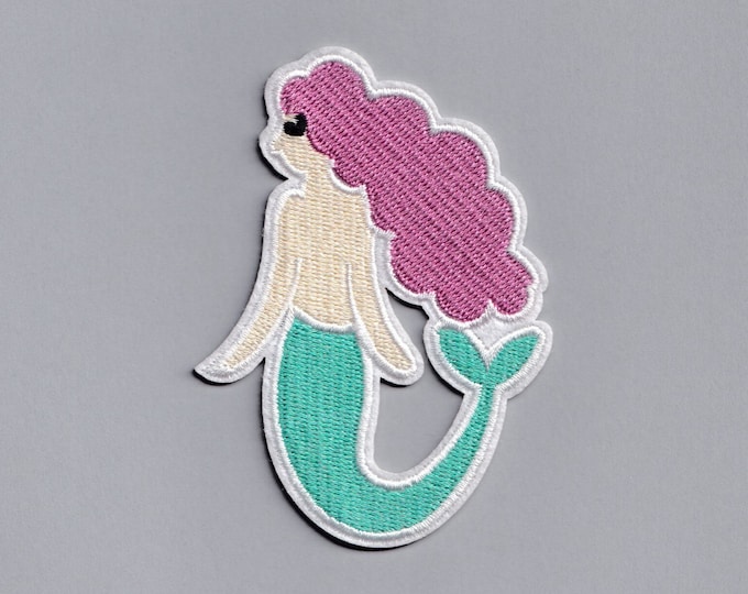 Embroidered Iron-on Mermaid Patch Applique Kids Mermaid Patches
