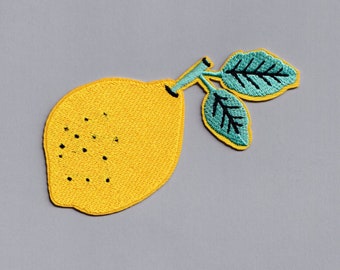 Embroidered Iron-on Lemon Patch Applique Fruit Food