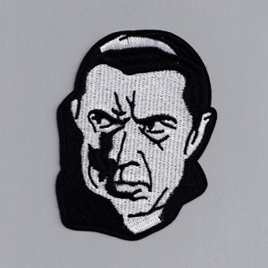 Embroidered Iron-on Dracula Patch Horror Movie Classic Film Vampire Applique Patch