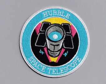 Embroidered Hubble Space Telescope Patch Iron-On Satellite NASA