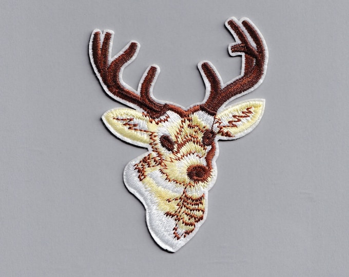 Embroidered Iron-on Stag Deer Patch Applique