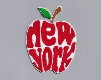 New York Big Apple Patch Applique Iron on Embroidered New York City Travel Patches