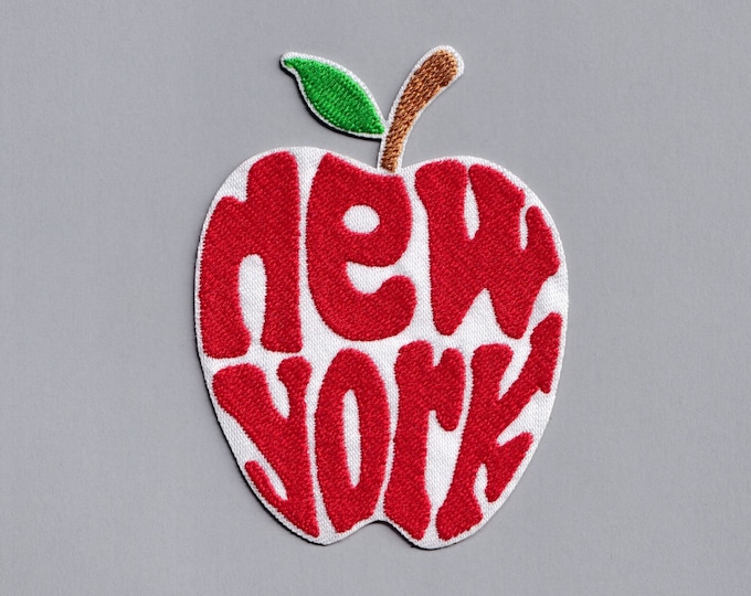 New York Big Apple Patch Applique Iron on Embroidered New York City Travel Patches