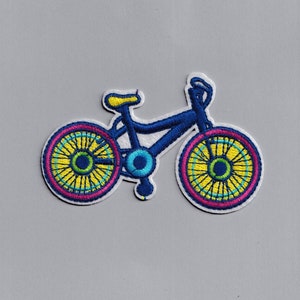 カラフルな刺繍のアイロン接着自転車バイクパッチアップリケプッシュバイクパッチ