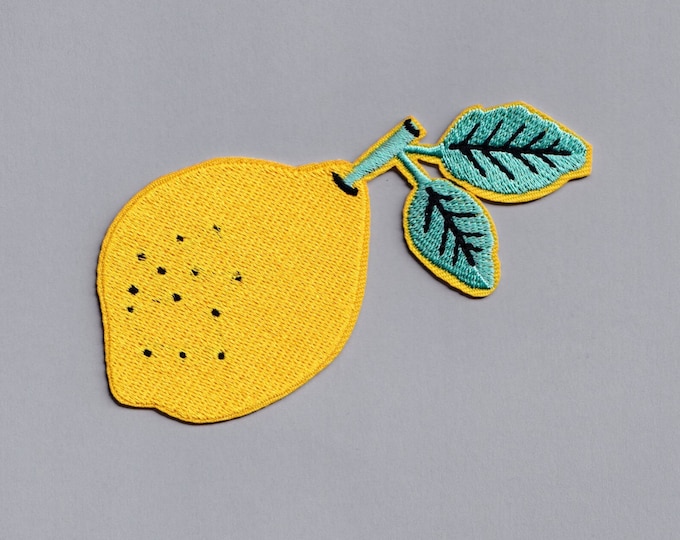 Embroidered Iron-on Lemon Patch Applique Fruit Food